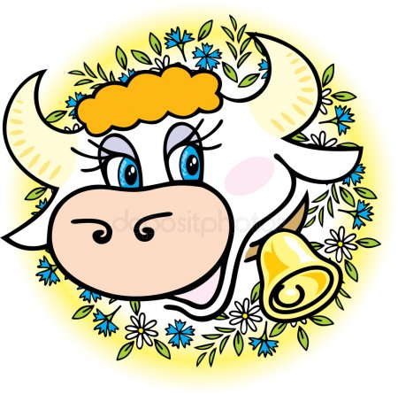 Depositphotos 3344732 stock illustration a good cow in flowers
